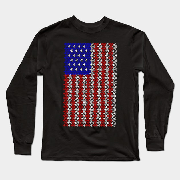 spinner spangled banner Long Sleeve T-Shirt by B0red